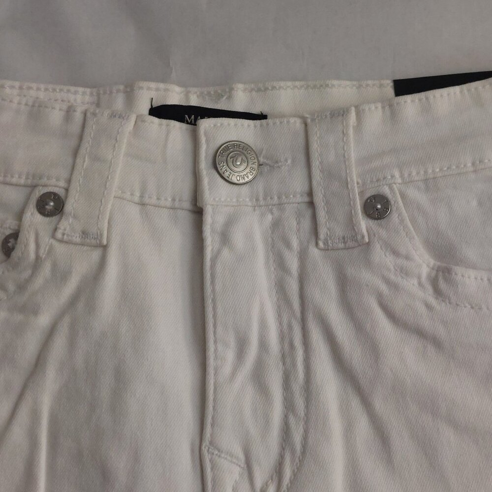 True Religion Brand Jeans White Denim Maisie High Rise Shorts NWT $129 - Picture 4 of 16